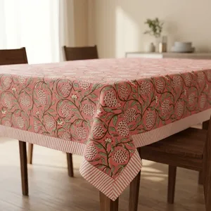 Mantel Rectangular de Algodón Hecho a Mano, Diseño Moderno, Ecológico y Duradero, Decoración para Comedor Fino, Venta al Por Mayor - Product Image 6