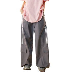 Pantalon de sport en nylon pour homme, taille élastique, coupe ample, coupe-vent, polaire, cargo, avec bande éponge, jogging, long, anti-plis - Product Image 1