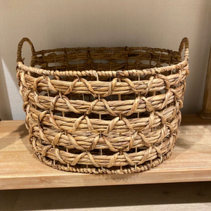 Cesta de jacinto de agua, venta al por mayor, cesta de almacenamiento decorativa hecha a mano, ecológica, ligera, duradera para pedidos a granel de OEM - Product Image 6