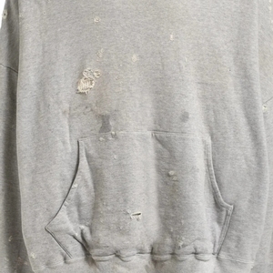 Sweat à capuche streetwear épais 100 % coton pour homme, délavé à l'acide, effet usé, avec impression numérique et coupe classique - Product Image 6