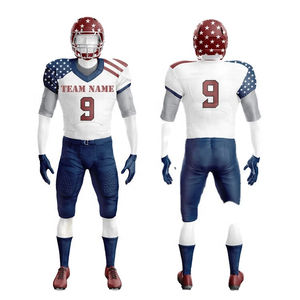 Uniforme de football américain de qualité supérieure, réfléchissant, respirant, design extérieur personnalisé, 100% polyester, sur mesure - Product Image 1