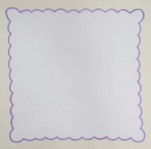 Serviette en lin faite à la main avec bord festonné brodé, serviette de table en lin de luxe, serviette de table pour mariage, décoration de table - Product Image 5