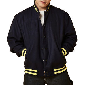 Dernière veste universitaire pour homme grande taille en toile, avec patchs personnalisés, logo brodé, haute qualité, respirante, imperméable et coupe-vent - Product Image 1