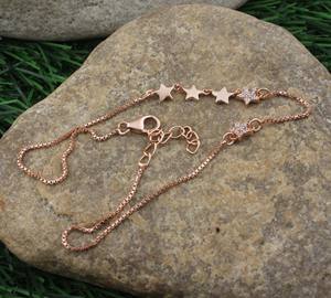 Collar con Colgante de Estrella Vintage de Plata de Ley 925, Chapado en Platino, con Circonitas Brillantes, Joyería Unisex para Aniversario - Product Image 2