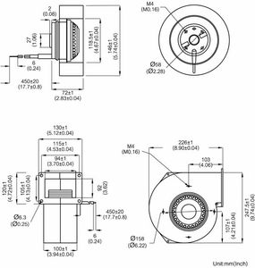 Refroidisseur d'eau industriel HVAC Mini souffleur d'air centrifuge à lames en acier inoxydable Double conduit à roulement à billes ODM/OEM pour usage domestique - Product Image 5