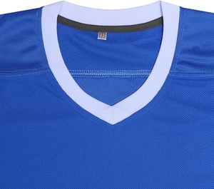 Jersey de Hockey sobre Hielo Azul Rey Personalizado para Hombre - Cuello en V, Manga Larga, Uniforme Deportivo para Equipo, Venta al Por Mayor - Product Image 2