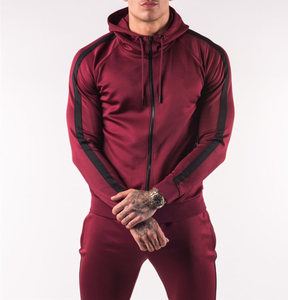 Conjunto deportivo para hombre, sudadera con capucha de algodón y pantalones de chándal con cremallera completa, ropa informal personalizada. - Product Image 6
