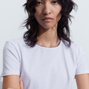 New Arrival Cotton custom oversized tshirt <b>women</b> cotton 100% two tone Short Sleeve Breathable T <b>Shirts</b> For <b>women</b> - Product Image 5