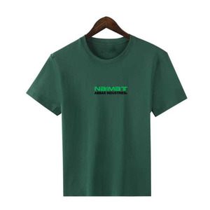 Camiseta de Manga Corta para Hombre, Corte Regular, Cuello Redondo, Diseño con Letras Estampadas, Jersey Informal de Algodón, Naimat Abbas Industries - Product Image 1