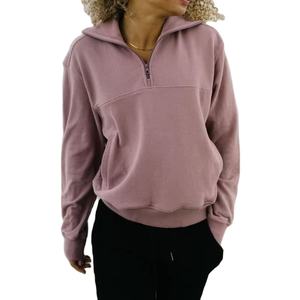 Sudadera Oversize OEM al por mayor con cuello personalizado, tipo jersey, para running y entrenamiento, con cremallera 1/4 o media cremallera - Product Image 5