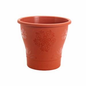 Fournisseurs indiens de pots de jardin en plastique classiques de 14 pouces # pots de pépinière de couleur marron - Product Image 1