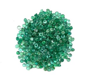 Émeraude Naturelle Zambienne Ronde Facettée, Lot en Gros de Pierres Précieuses pour la Fabrication de Bijoux, Pierre Verte - Product Image 4