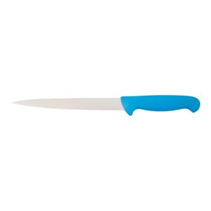 Cuchillos de Cocina de Hoja Estrecha con Mango Azul y Protector de Dedos Contorneado para Cortar Carne, Porciones y Preparar Comidas - Product Image 1