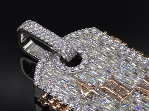 Colgante de Moissanita VVS Personalizado de Fábrica para Hombre, Joyería Iced, Collares con Colgante de Diamantes VVS, Colgante de Letra Hip Hop - Product Image 3