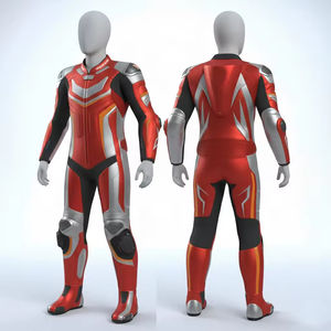 ชุดมอเตอร์ไซค์หนังแท้สำหรับผู้ชาย คุณภาพสูง ป้องกันได้ดี ชุดแข่งรถมอเตอร์ไซค์แบบชิ้นเดียว ชุดหนังสำหรับขี่มอเตอร์ไซค์ - Product Image 2