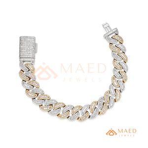 สร้อยข้อมือทองคำ 18K แบบ Cuban Link ประดับเพชรโมอิสซาไนต์ สไตล์ฮิปฮอป สร้อยข้อมือแบบโซ่เส้นเล็ก ของขวัญเครื่องประดับสำหรับผู้ชายและผู้หญิง - Product Image 6
