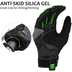 Guantes de Motocicleta con Logotipo Personalizado de Marca Privada, Buen Material, Guantes de Motocicleta para Hombre con Logotipo Personalizado, Nuevo Diseño, Hechos en Pakistán con Malla - Product Image 3