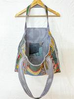 Sac fourre-tout réutilisable en soie vintage fait main, léger, à ouverture supérieure, écologique, pour femmes, FABRICATEFIZZ, ethnique indien matelassé