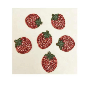 Eco-Friendly Customizable Fruits Hand Embroidery Beaded Coaster Design for Farmhouse Kitchen Home Hotel <b>Table</b> for Weddings - Product Image 2