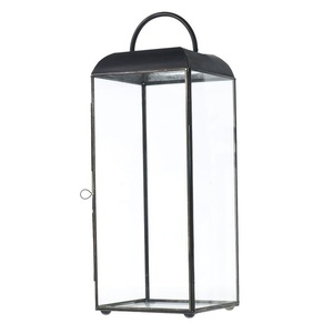 Best Selling Matt <b>Black</b> Finished Metal Candle Metal & Glass <b>Lantern</b> With Best Price for Christmas & Wedding Customized - Product Image 1