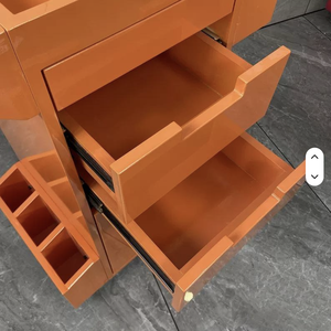 Carrito de Peluquería Moderno con Acabado Brillante, Mueble de Almacenamiento para Estilistas, Carrito con Cajones para Herramientas de Belleza, Carrito Rodante para Salón de Belleza - Product Image 3