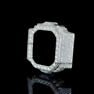 Boîtier de montre de luxe serti de diamants Moissanite, lunette de montre en diamant, bijoux Hip Hop, coque de montre personnalisée Bling - Product Image 2