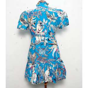 Trendy 100% Cotton <b>Mini</b> Dress monkey Print Summer Formal Soft Touch & All-Day Comfort Free Size Picture Colors - Product Image 6