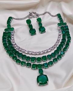 Premium Quality Doublet Stone Designer Necklace <b>Set</b> Luxury Appeal Ideal For Party Wear Statement Necklace <b>Set</b> Beautiful <b>Colours</b> - Product Image 6