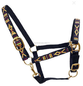 Elegante diseño bordado a mano hecho a mano Extra Comfort Nylon Horse Halter con níquel premium o latón Variant hardware - Product Image 3