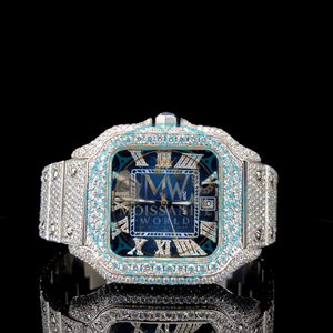 Luxury <b>Mens</b> Hip Hop Moissanite Diamond Stainless Steel <b>Watch</b> <b>for</b> Street Fashion Business Events and Premium Gift Collections - Product Image 1