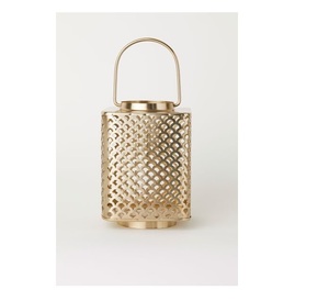 Hot Selling Easily Portable Hanging Metal & Glass Candle <b>Lantern</b> In Shiny <b>Gold</b> Finish Candle <b>Lantern</b> for Wedding & Hotels - Product Image 1
