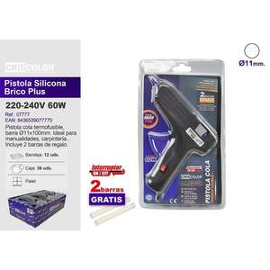 Pistolet à colle électrique 60W 11mm avec interrupteur PISTOLA SILICONA BRICO PLUS pour l'artisanat 220*240V - Product Image 3