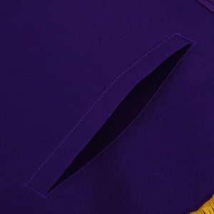 Delantal OES Worthy Patron de Terciopelo Morado con Escuadra y Compás G con Corona Plateada, Material Genuino de Calidad Excepcional - Product Image 3