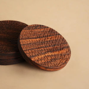 Acacia Wood <b>Coasters</b> Premium Quality Eco-Friendly Durable Stylish Protects Furniture Set of 6 Perfect for Drinks - Product Image 6