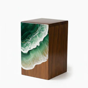 Boîte à bijoux en résine Aqua Dream pour salon - Design moderne et luxueux 40x40x25cm - Product Image 1