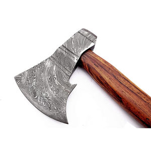 Hache de haute qualité avec logo personnalisé, tête en acier au carbone de 4 pouces, manche en bois, qualité industrielle, fabrication artisanale, pour l'abattage d'arbres, le camping et la chasse - Product Image 5