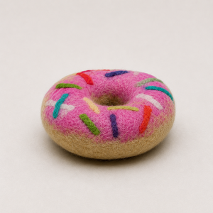 Felt <b>Wool</b> Donut Toy with Colorful Sprinkles Soft Montessori Educational Numbers Plush for Kids - Product Image 5