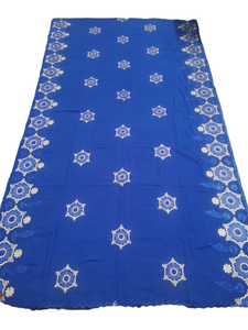Wholesale Gold Floral Cotton Voile Dubai Style Islamic Shawl Embroidery Rhinestone Lightweight Breathable Soft Hijab Daily Wear - Product Image 3