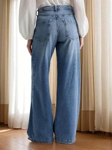 Women's Sexy Cute Solid Summer Full Length Denim Blue Casual Regular Fit 100% Cotton <b>Spring</b> Style Jeans - Product Image 3