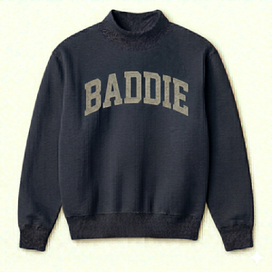 Soft Urban Mockneck Sweatshirt Oversized Fit Cotton Fleece Pullover Warm Winter Casual Streetwear Cozy <b>Top</b> - Product Image 1