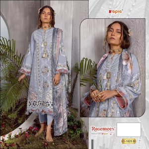 Nouveaux costumes pakistanais en coton pour femmes, style indien, avec de riches broderies, prix bas - Product Image 6