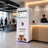 Machine intelligente à boissons protéinées 7 compartiments, double température (froid/chaud), écran tactile pour musculation et salle de sport