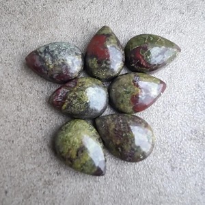 Cabochon ovale en Jaspe Dragon Naturel, qualité AAA, certifié par un tiers, dos plat, calibré toutes tailles, poli, en vrac, vente en gros - Product Image 2