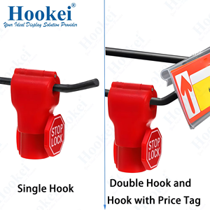 Venta al por mayor, seguridad antirrobo, tienda minorista magnética, pantalla, bloqueo de parada, gancho de clavija, bloqueo de parada, bloqueo de seguridad rojo de plástico de 6mm - Product Image 3