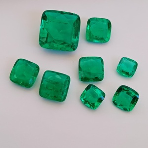 Elegante Esmeralda Verde de Laboratorio con Forma Cuadrada, Gema Suelta 100% Natural para Joyería, Fabricación de Aretes y Anillos - Product Image 3