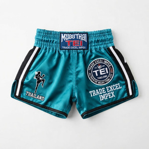 Pantalones Cortos de Muay Thai y Kickboxing Personalizados con Logotipo Frontal, para Hombre, de Alta Calidad, Transpirables, de Secado Rápido, Ajuste Clásico - Product Image 2