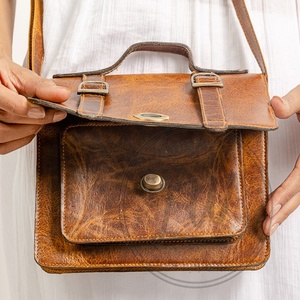 Genuine Leather Fashion Designed Plain Leather Women Sling <b>Bag</b> Stylish Women Handbags - Product Image 4