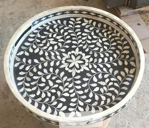 Plateau Feng Shui de Luxe Fait Main Écologique avec Incrustations en Os – Design Décoratif Élégant, Qualité Supérieure pour la Maison et la Cuisine (Idéal pour Servir) - Product Image 1