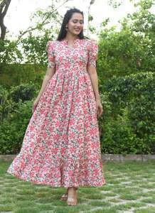 Robes longues maxi décontractées en coton à col en V et dentelle ajourée, nouveau design populaire, élégantes pour femmes, été 2026, meilleur prix - Product Image 5