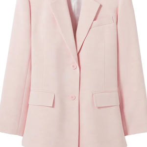 Premium Fashion <b>Pink</b> <b>Blazer</b> Women Plus Size Oversized Single Button Casual Jacket Loose Fit Streetwear Suit Coat for Ladies - Product Image 5